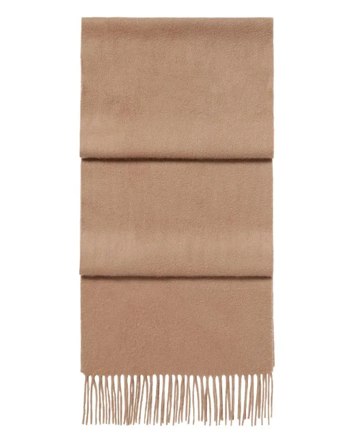 NPeal Cashmere Scarves WomenMen Unisex Woven Cashmere Scarf Dark Tan Brown