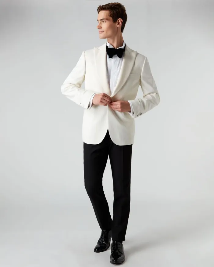 NPeal Coats and Jackets Men 007 Woven Dinner Jacket White