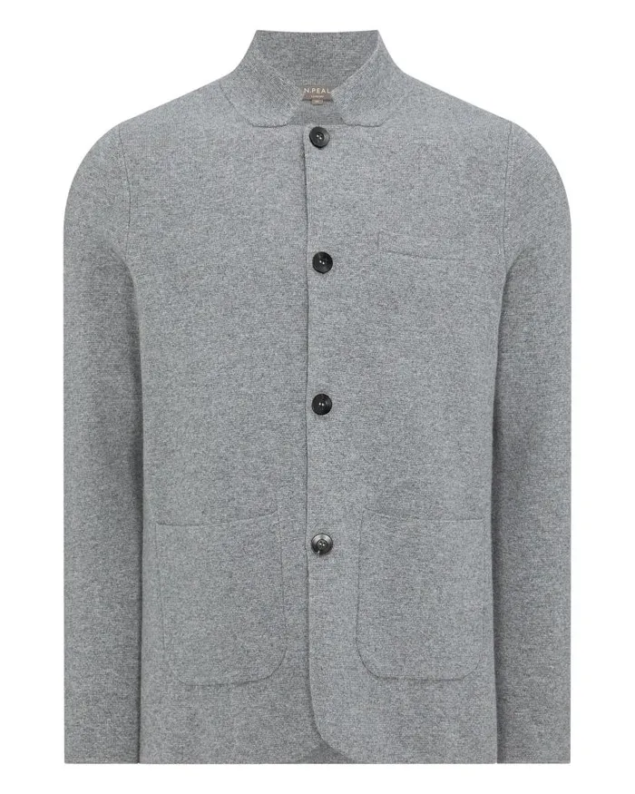 NPeal Coats and Jackets Men Milano Cashmere Jacket Flannel Grey