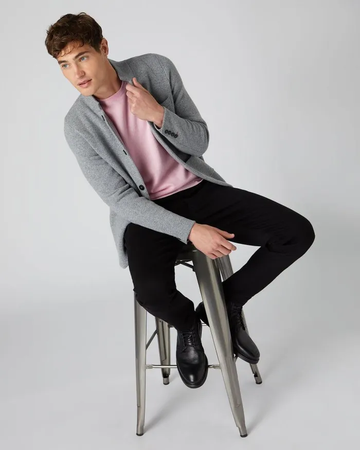 NPeal Coats and Jackets Men Milano Cashmere Jacket Flannel Grey