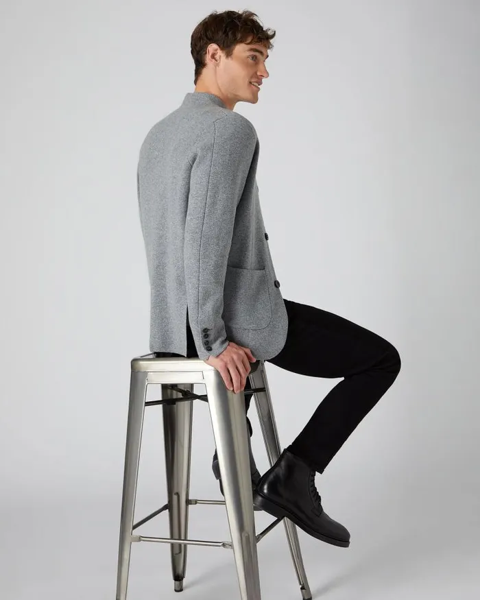 NPeal Coats and Jackets Men Milano Cashmere Jacket Flannel Grey