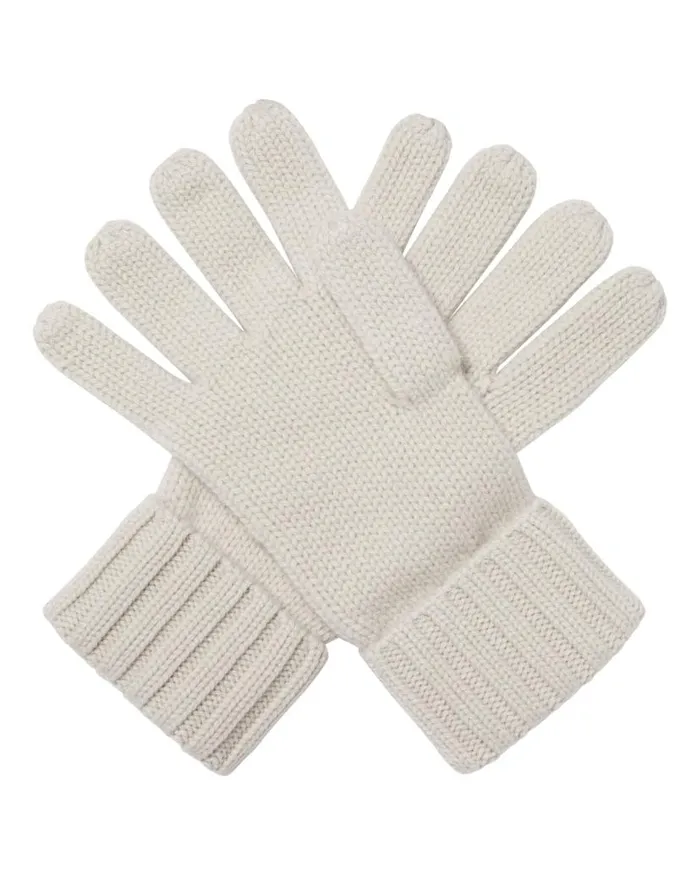 NPeal Gloves WomenMen Unisex Chunky Cashmere Gloves Snow Grey