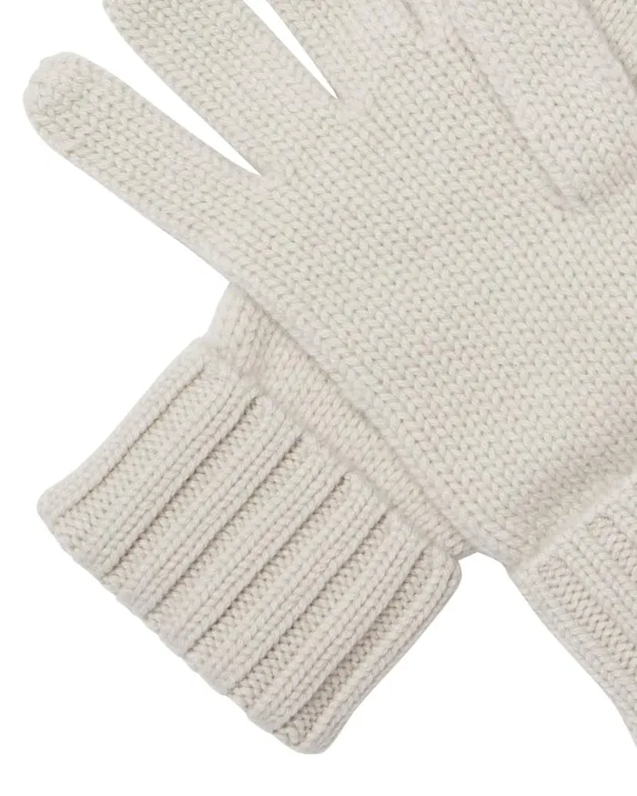 NPeal Gloves WomenMen Unisex Chunky Cashmere Gloves Snow Grey