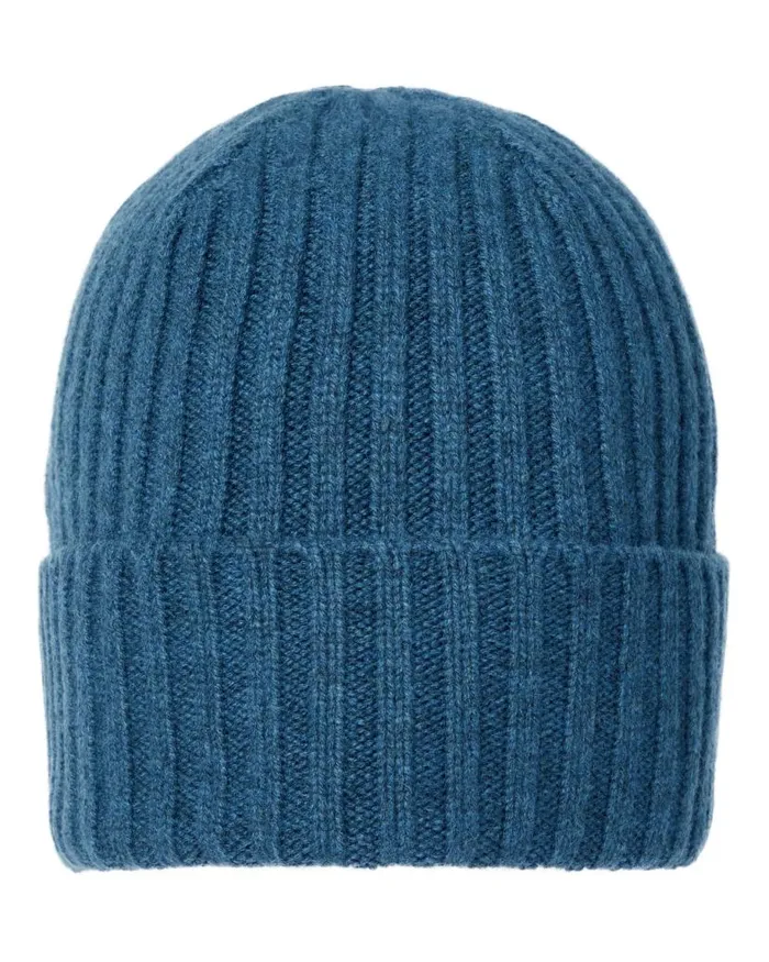 NPeal Hats WomenMen Unisex Chunky Ribbed Cashmere Hat Lagoon Blue