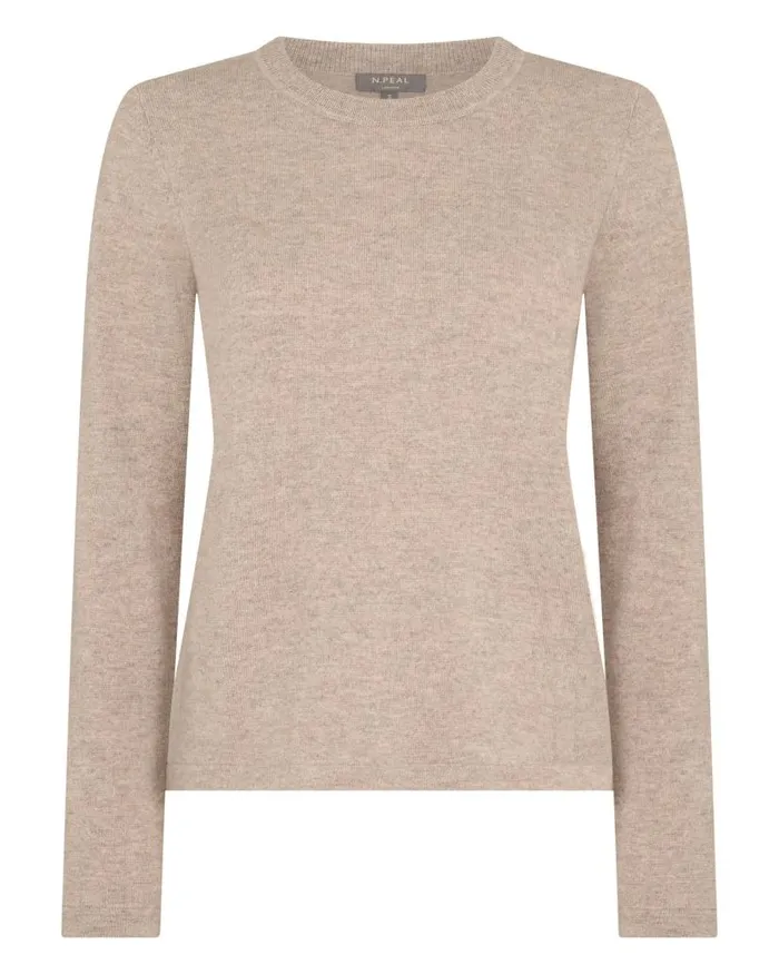 NPeal Round Necks Women Hallie Round Neck Cashmere Jumper Oatmeal Brown