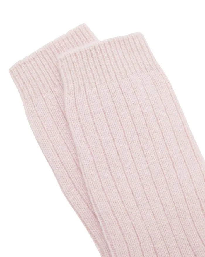 NPeal Slippers and Socks Women Rib Cashmere House Socks Pale Pink