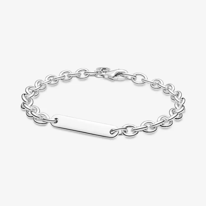 Noncharm Bracelets Women Pandora Engravable Bar Link Bracelet