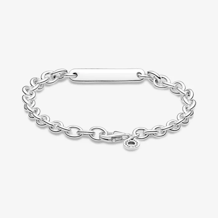 Noncharm Bracelets Women Pandora Engravable Bar Link Bracelet