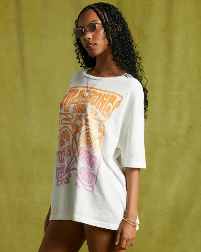 Open Heart TShirt Salt Crystal Women Billabong Graphic Tees and Tanks