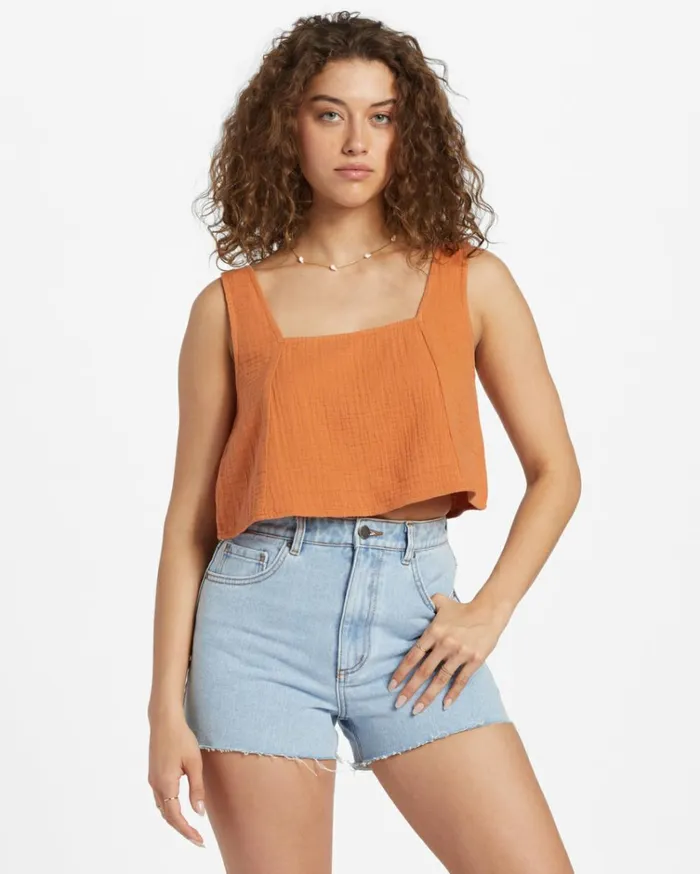 Open Skies Top Woven Shirt Toffee Women Billabong Tops
