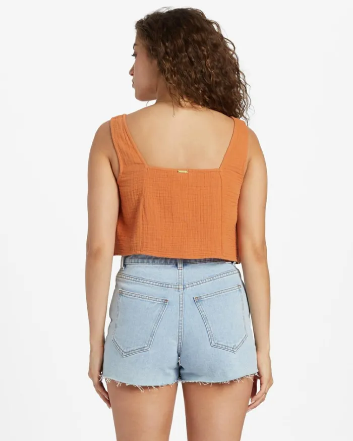 Open Skies Top Woven Shirt Toffee Women Billabong Tops