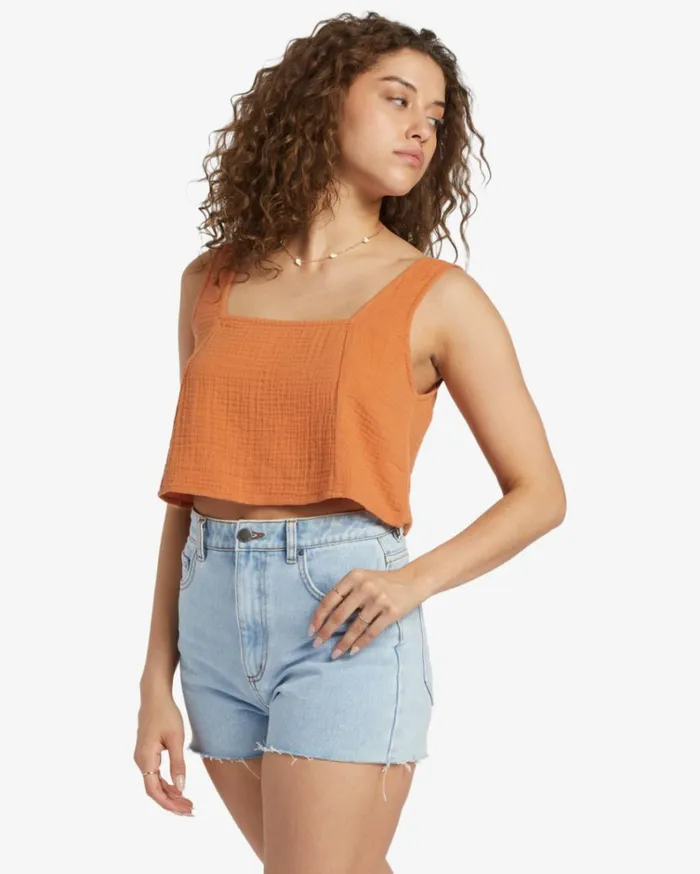 Open Skies Top Woven Shirt Toffee Women Billabong Tops