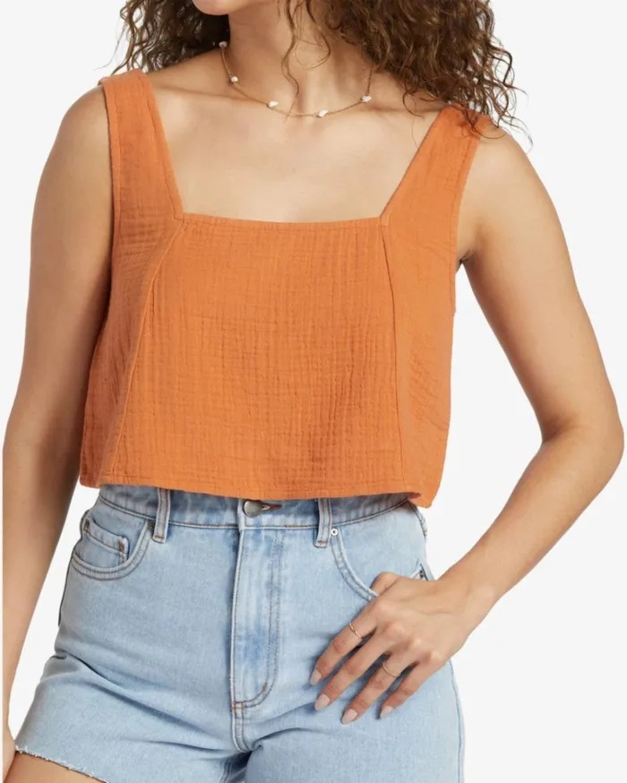 Open Skies Top Woven Shirt Toffee Women Billabong Tops