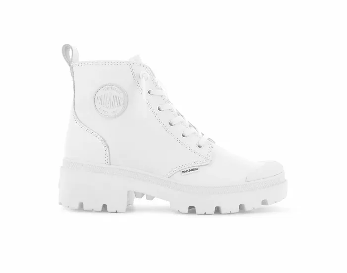 Palladium Pallabase Leather Whitewhite Women Boots