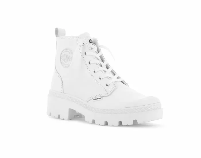 Palladium Pallabase Leather Whitewhite Women Boots