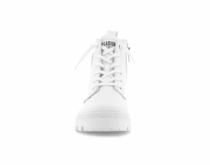 Palladium Pallabase Leather Whitewhite Women Boots