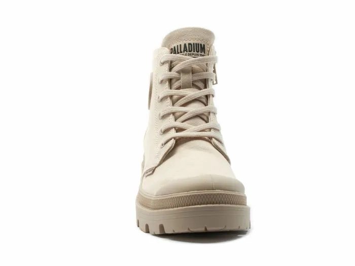 Palladium Pallabase Twill Beige Tan Women Boots