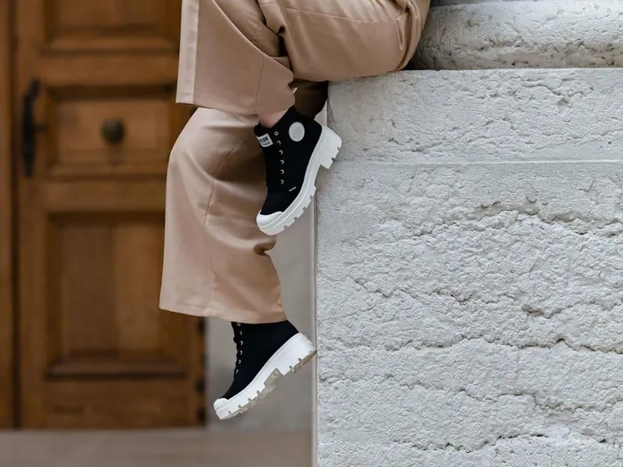 Palladium Pallabase Twill Black Women Boots