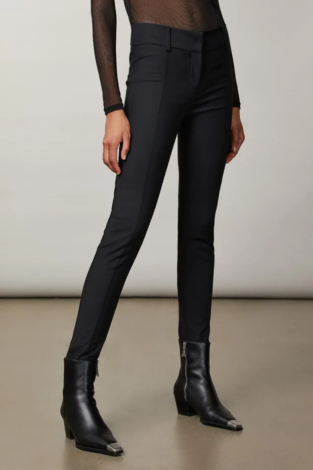 Patrizia Pepe Black Slim Pants Nero Apparel Slim and Skinny
