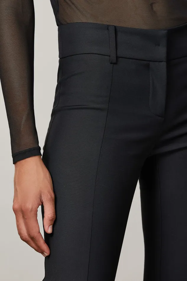 Patrizia Pepe Black Slim Pants Nero Apparel Slim and Skinny