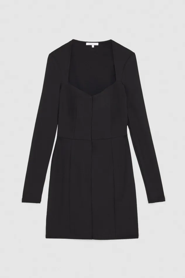 Patrizia Pepe Essential Jersey Mini Dress Black Nero Apparel Mini