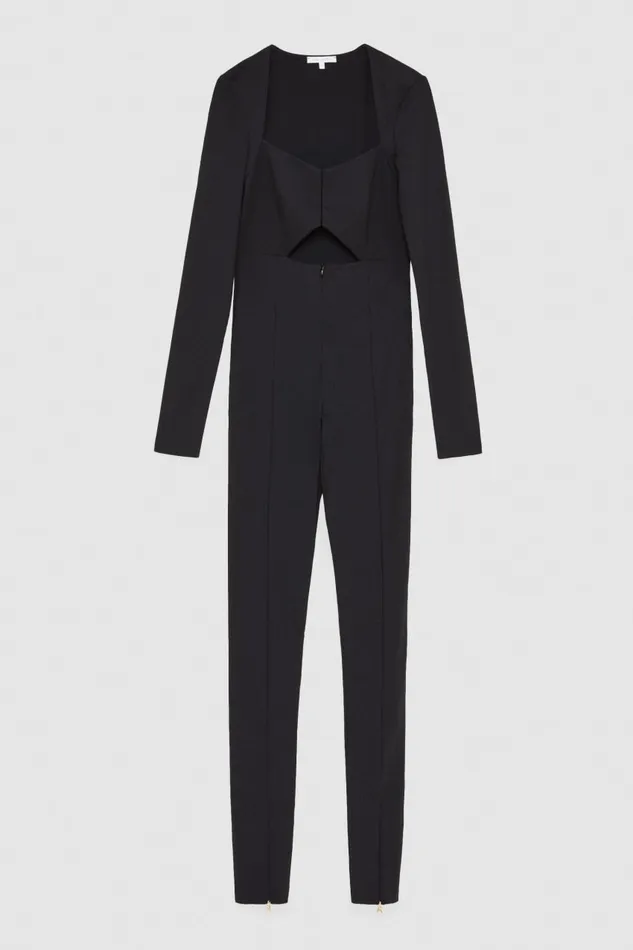 Patrizia Pepe Essential Longsleeved Jumpsuit Black Nero Apparel Jumpsuits