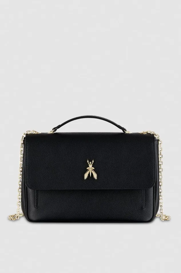 Patrizia Pepe Fly Bag Crossbody Bag Black Blacklight Gold Bags Crossbodys