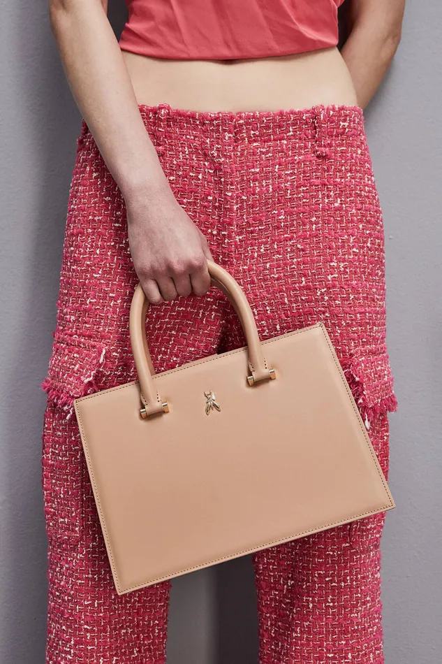 Patrizia Pepe Fly Bamby Shopper Beige Pompei Beige Bags Shoppers