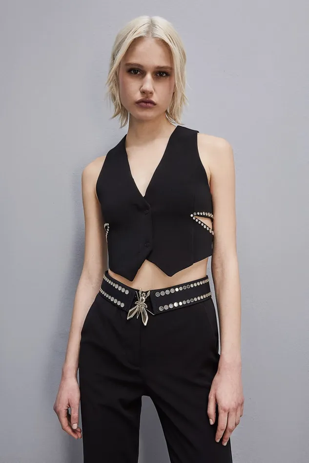 Patrizia Pepe Jersey Highwaisted Belt Black Nero Accessories