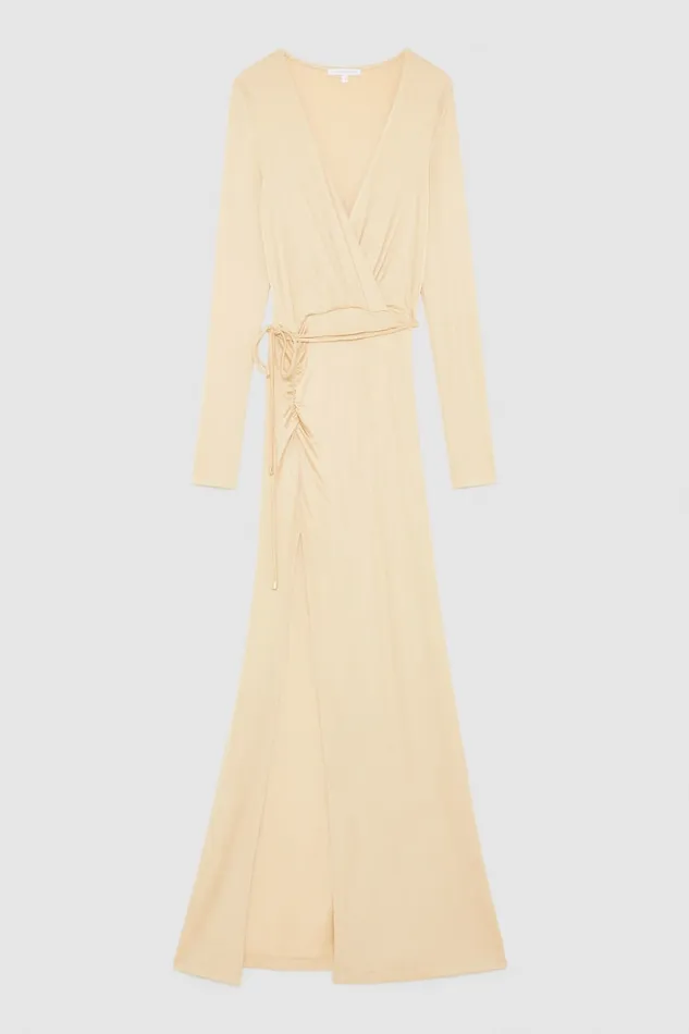 Patrizia Pepe Long Jersey Dress Beige Desert Beige Apparel Long