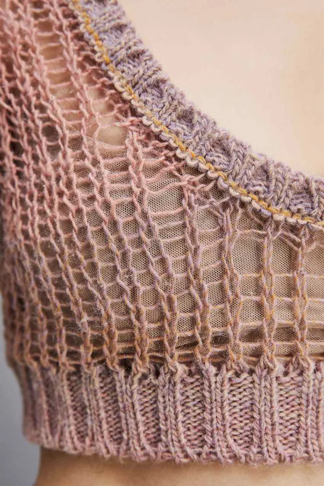 Patrizia Pepe Sleeveless Cropped Top Purple Violet Multicolor Apparel Tops