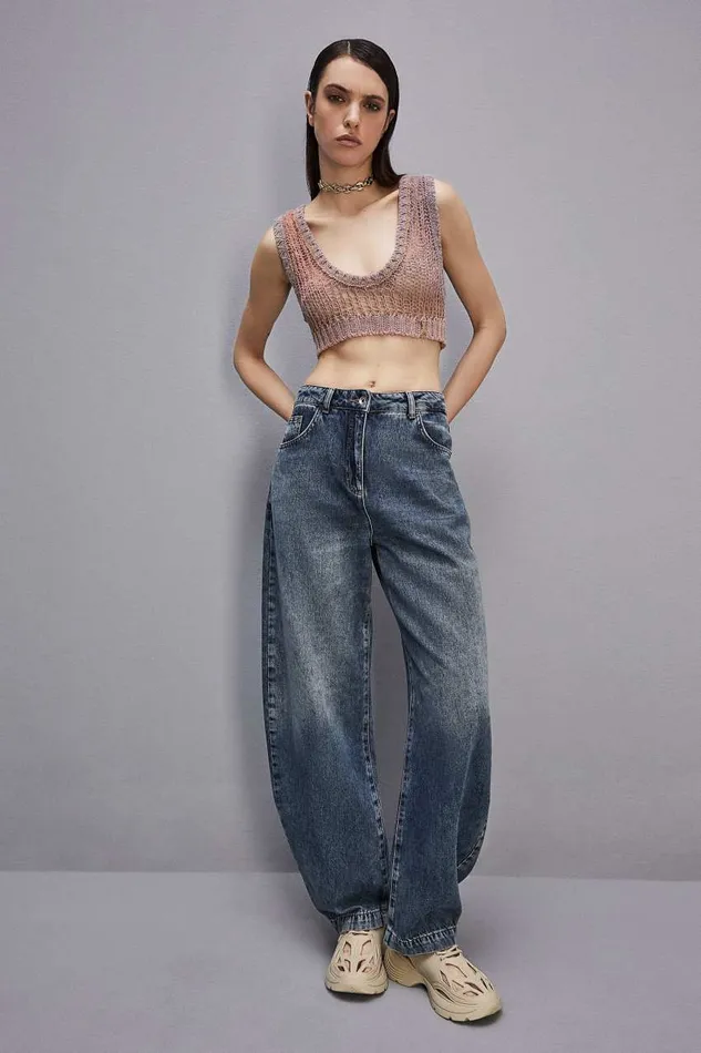 Patrizia Pepe Sleeveless Cropped Top Purple Violet Multicolor Apparel Tops
