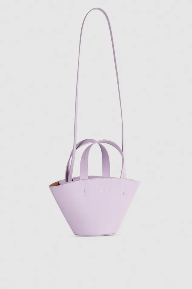 Patrizia Pepe Small Minimal City Purple Lilac Bloom Bags Shoppers