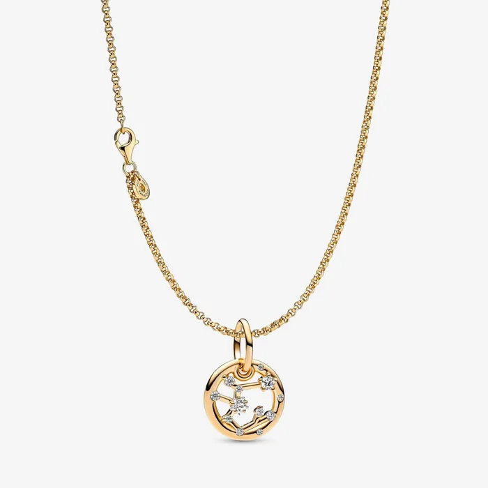 Pendant Necklaces Women Pandora 14K Gold Plated Sagittarius Zodiac Necklace
