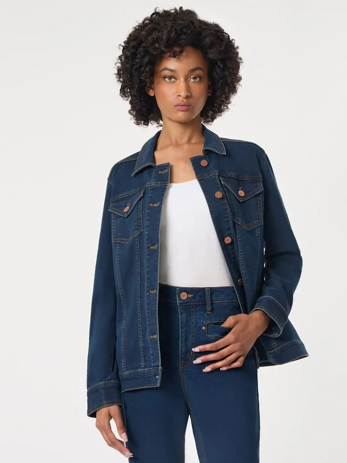 Petite Denim Belted ButtonFront Jacket Women Jones New York Petite Outerwear Petite Denim Belted ButtonFront Jacket Women Jones New York Petite Outerwear