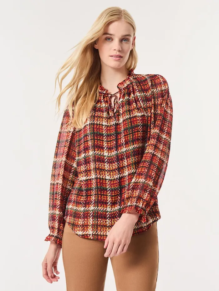 Petite Printed Raglan Peasant Blouse Chiffon Women Jones New York Petite Tops
