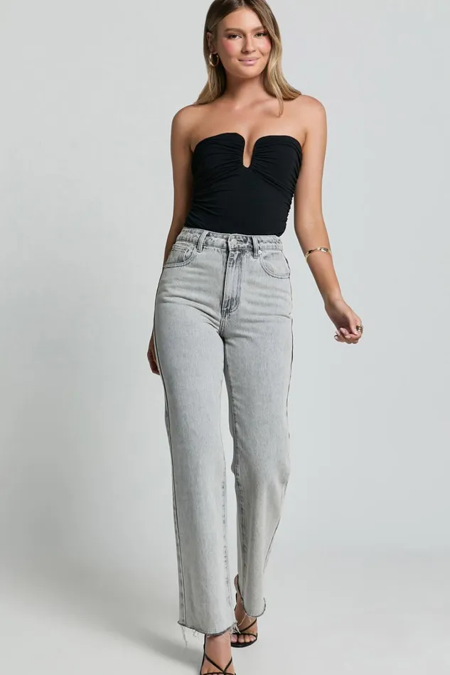 Petra Top 8211 Gathered Cut Out Jersey Top In Black Women Showpo Tops