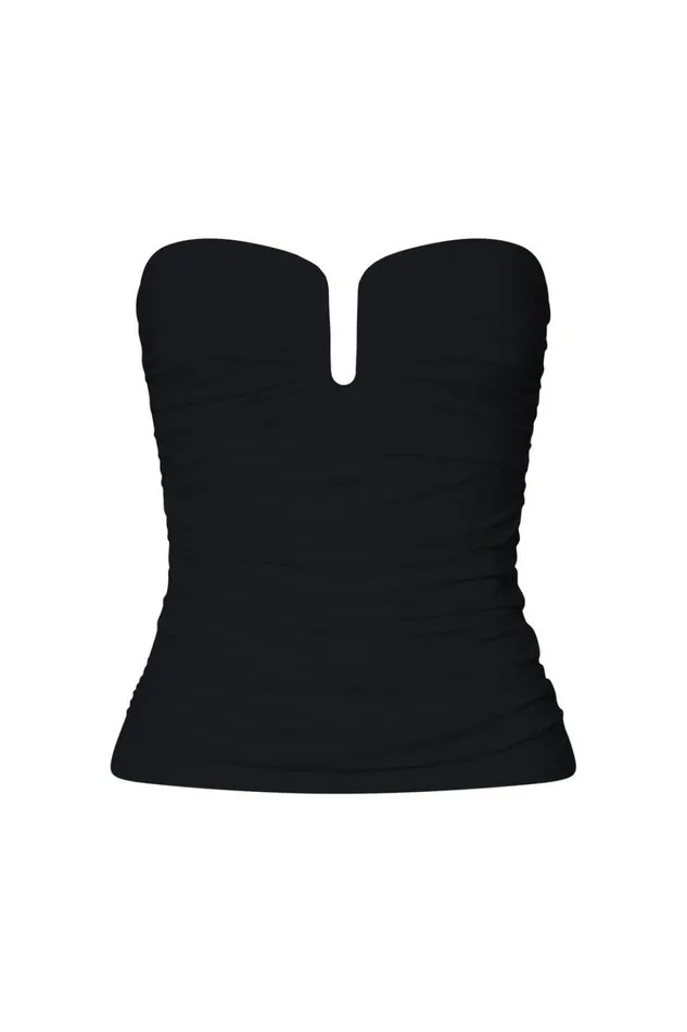 Petra Top 8211 Gathered Cut Out Jersey Top In Black Women Showpo Tops