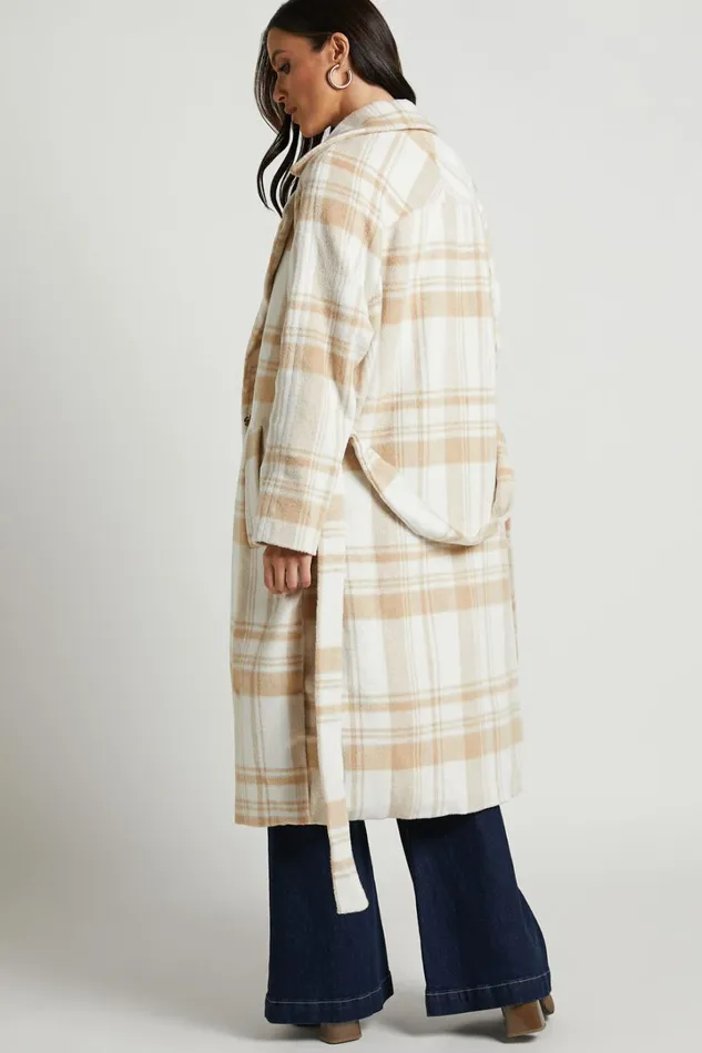 Phagie Coat 8211 Wrap Coat In Cream Women Showpo Jackets and Coats