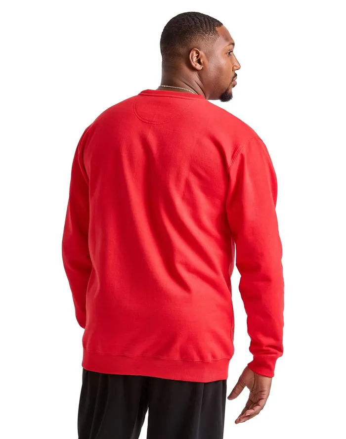 Powerblend Crewneck Sweatshirt Script Logo Big and Tall Team Red Scarlet Men Champion Hoodies and Sweatshirts