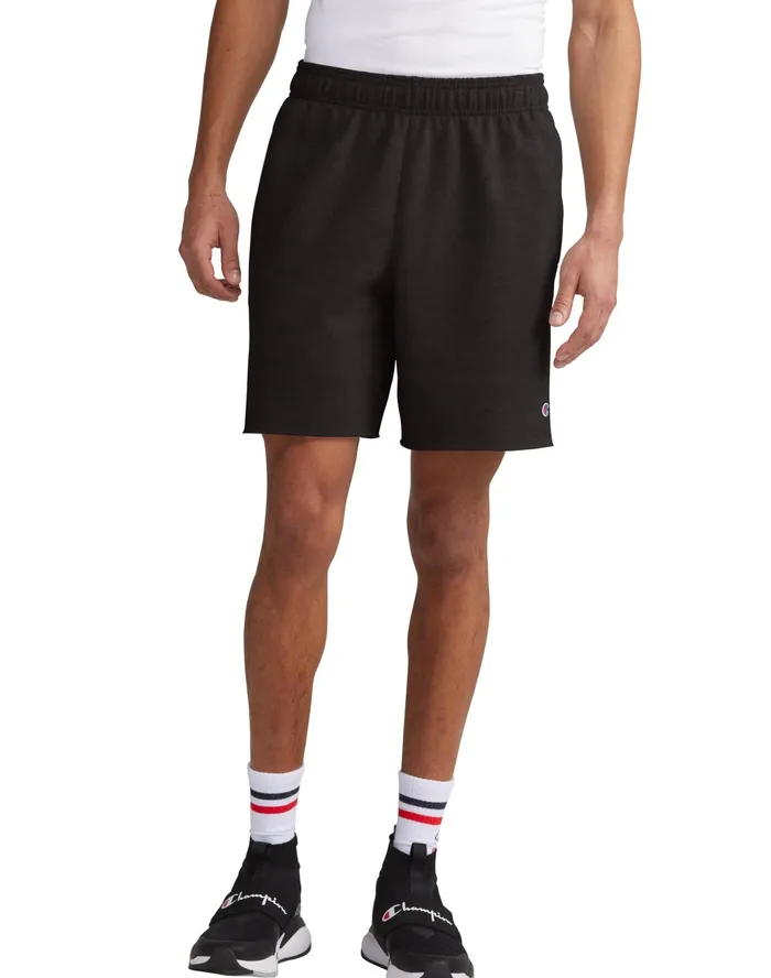 Powerblend Fleece Shorts C Logo 7034 Black Men Champion Shorts