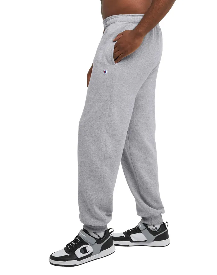 Powerblend Joggers C Logo Big and Tall Oxford Grey Men Champion Pants and Joggers