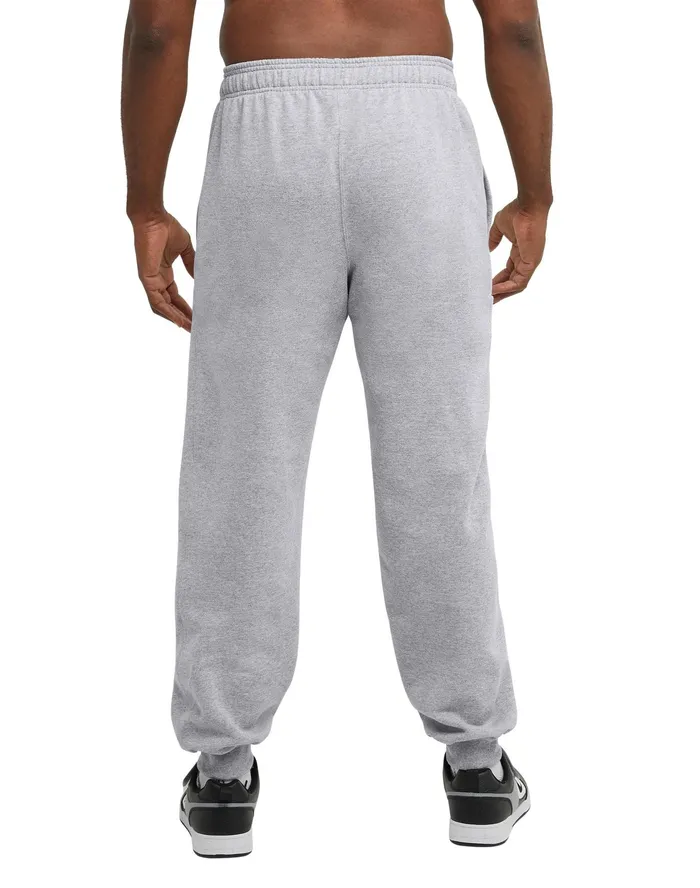Powerblend Joggers C Logo Big and Tall Oxford Grey Men Champion Pants and Joggers