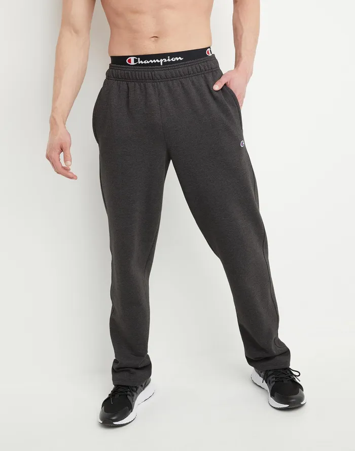Powerblend Sweatpants Relaxed Hem C Logo 32034 Granite Heather Men Champion Pants and Joggers Powerblend Sweatpants Relaxed Hem C Logo 32034 Granite Heather Men Champion Pants and Joggers