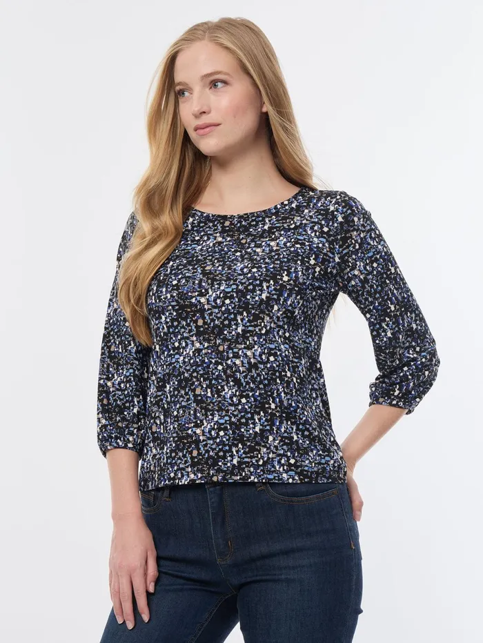 Printed Puff Sleeve Top Moss Crepe Women Jones New York Tops and Blouses Printed Puff Sleeve Top Moss Crepe Women Jones New York Tops and Blouses