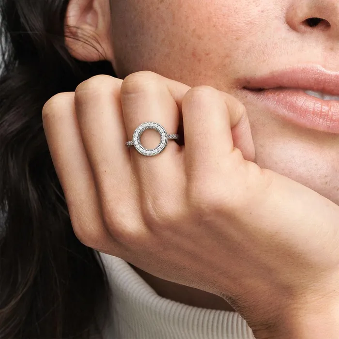Promise Rings Women Pandora Sparkling Halo Ring