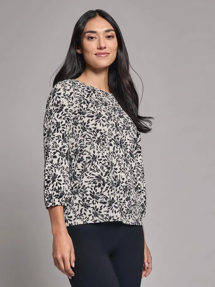 Puff Sleeve Printed Moss Crepe Top Women Jones New York Tops and Blouses Puff Sleeve Printed Moss Crepe Top Women Jones New York Tops and Blouses