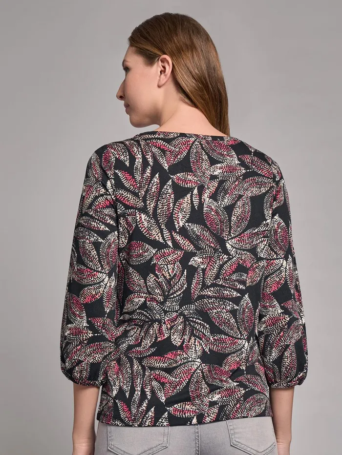 Puff Sleeve Printed Moss Crepe Top Women Jones New York Tops and Blouses Puff Sleeve Printed Moss Crepe Top Women Jones New York Tops and Blouses