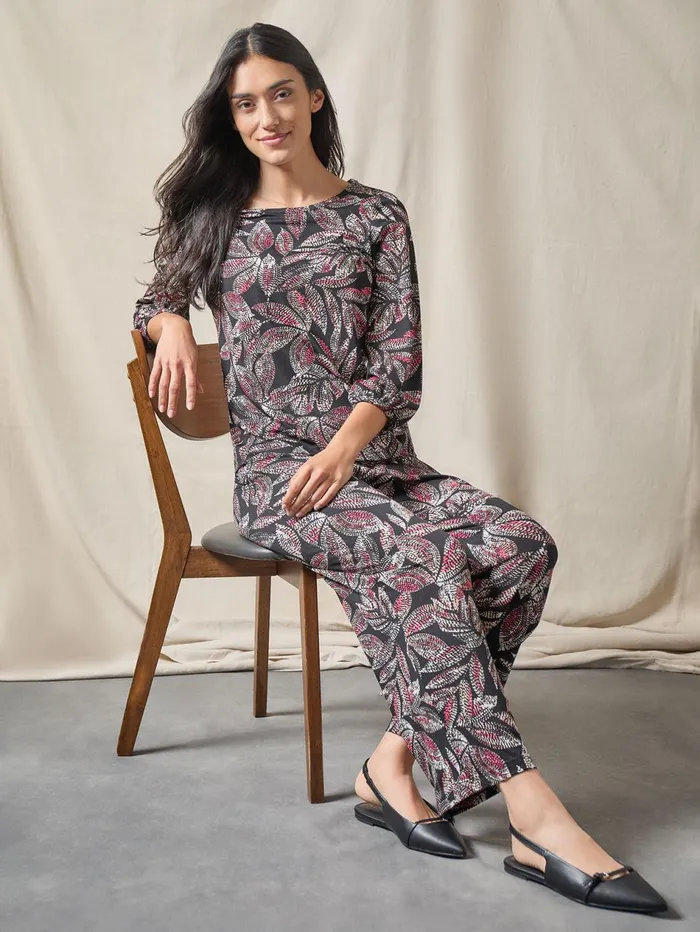 Puff Sleeve Printed Moss Crepe Top Women Jones New York Tops and Blouses Puff Sleeve Printed Moss Crepe Top Women Jones New York Tops and Blouses