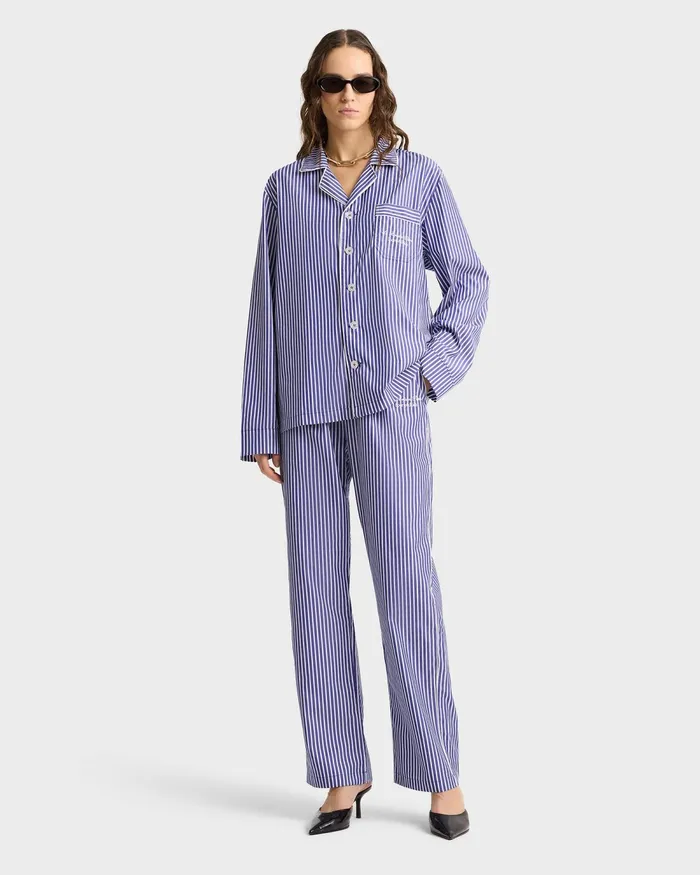 Pyjamas Women Sporty and Rich Faubourg Pyjama Bottom 8211 NavyWhite